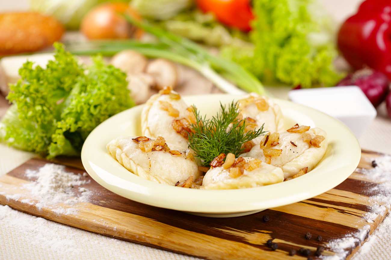 Вареники с творогом и картофелем