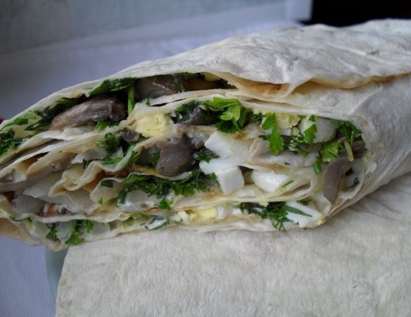 Лаваш с грибами