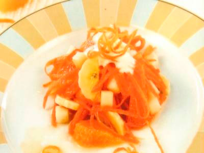 Салат из моркови и бананов