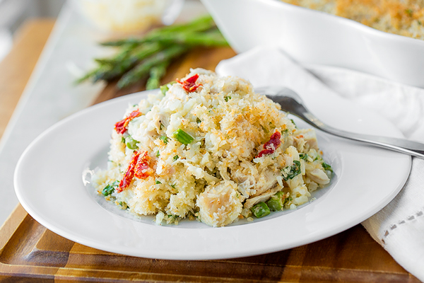 Ризотто с курицей и овощами